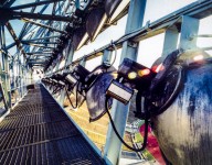 on the floodlightning pylon