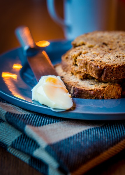 Buttered honey bread