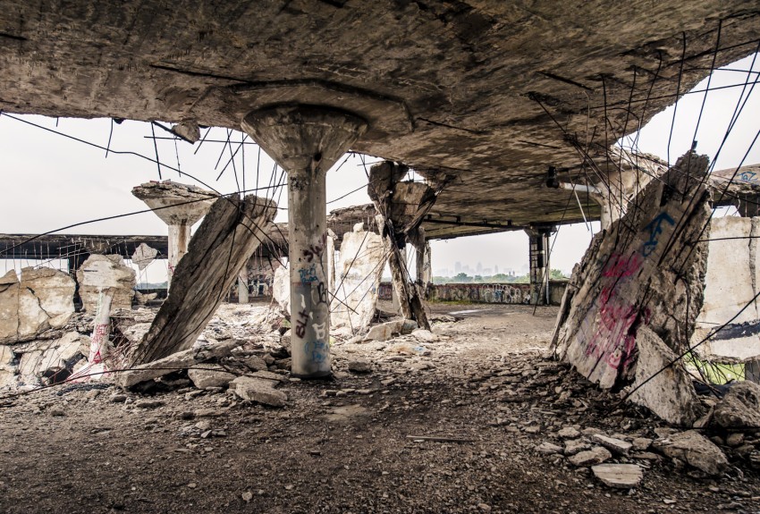 Detroit Downtown view, Packhard plant